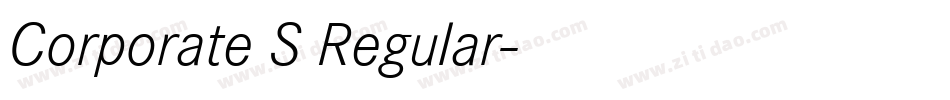 Corporate S Regular字体转换